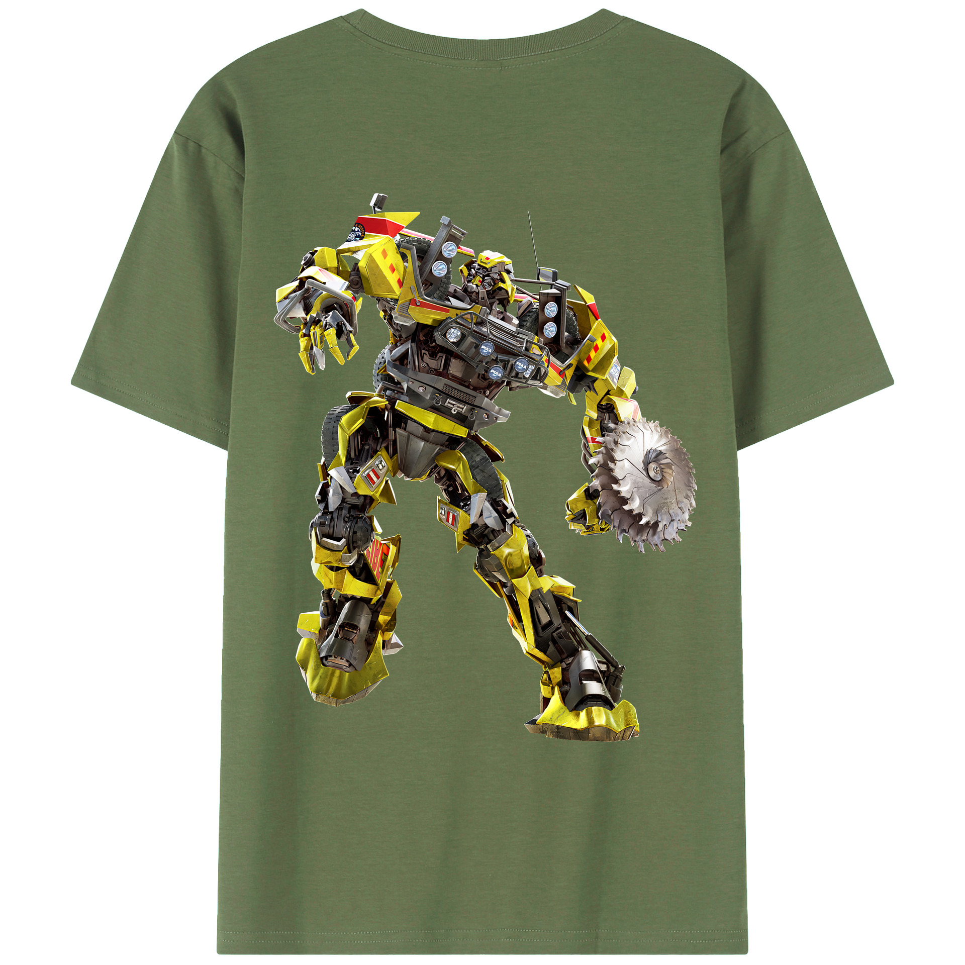 （画像用） Transformers トランスフォーマー 綿100％ メンズ半袖Tシャツ（バックプリント） 通気性
